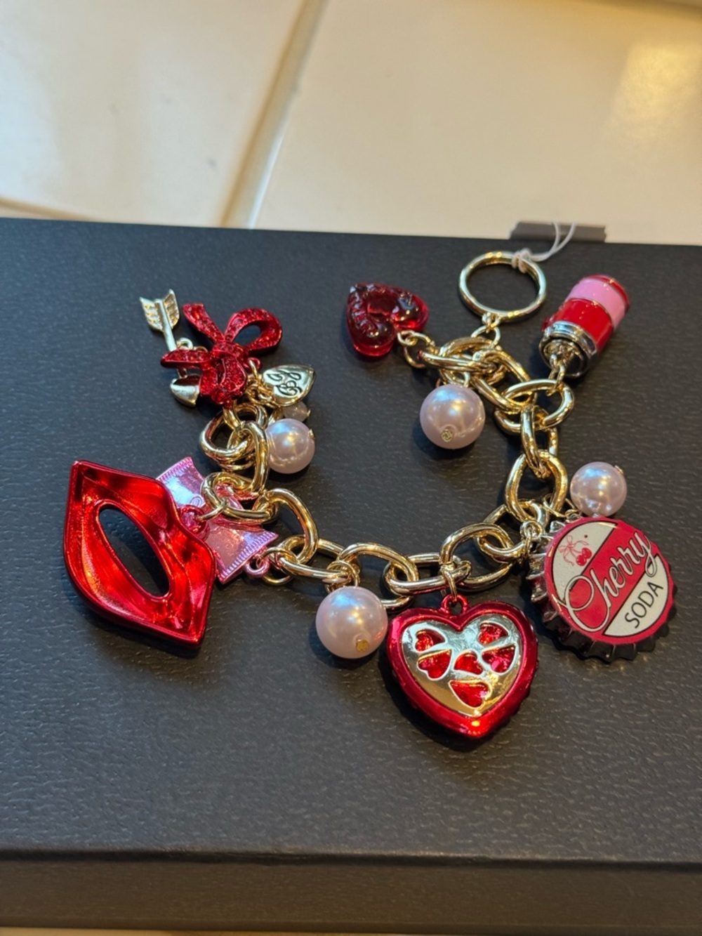 Betsey Johnson Love Spell Charm Bracelet. NWT